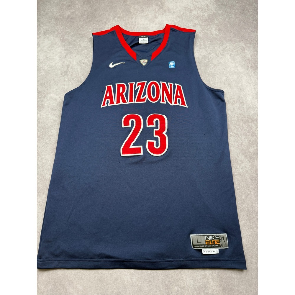 Nike Dri Fit Elite  Arizona Wildcats Basketball Jersey Men L Navy Blue #23 NCAA